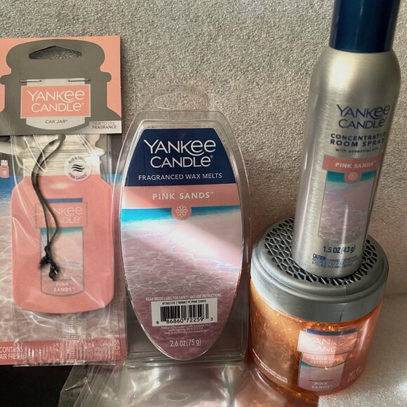 Yankee Candle Other - GIFT SET Yankee Candle PINK SANDS fragrance spheres room spray wax melts car jar